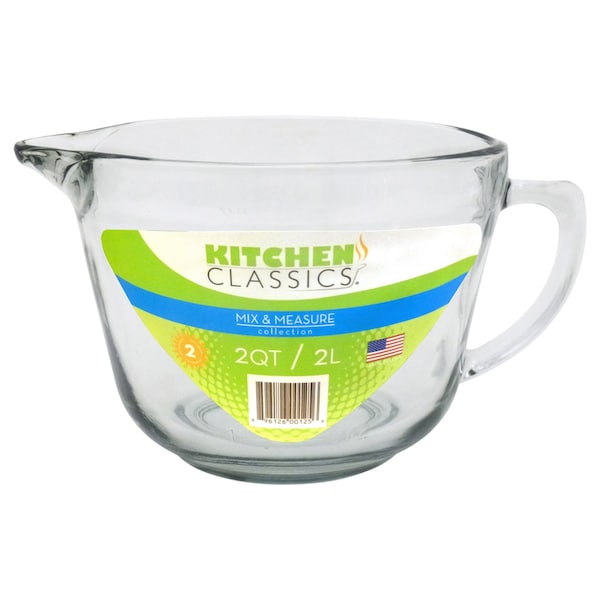 Kitchen Classics Kitchen Classics Mix & Measure 8 cups Glass Clear Measure Batter Bowl 195-81605LIB - main